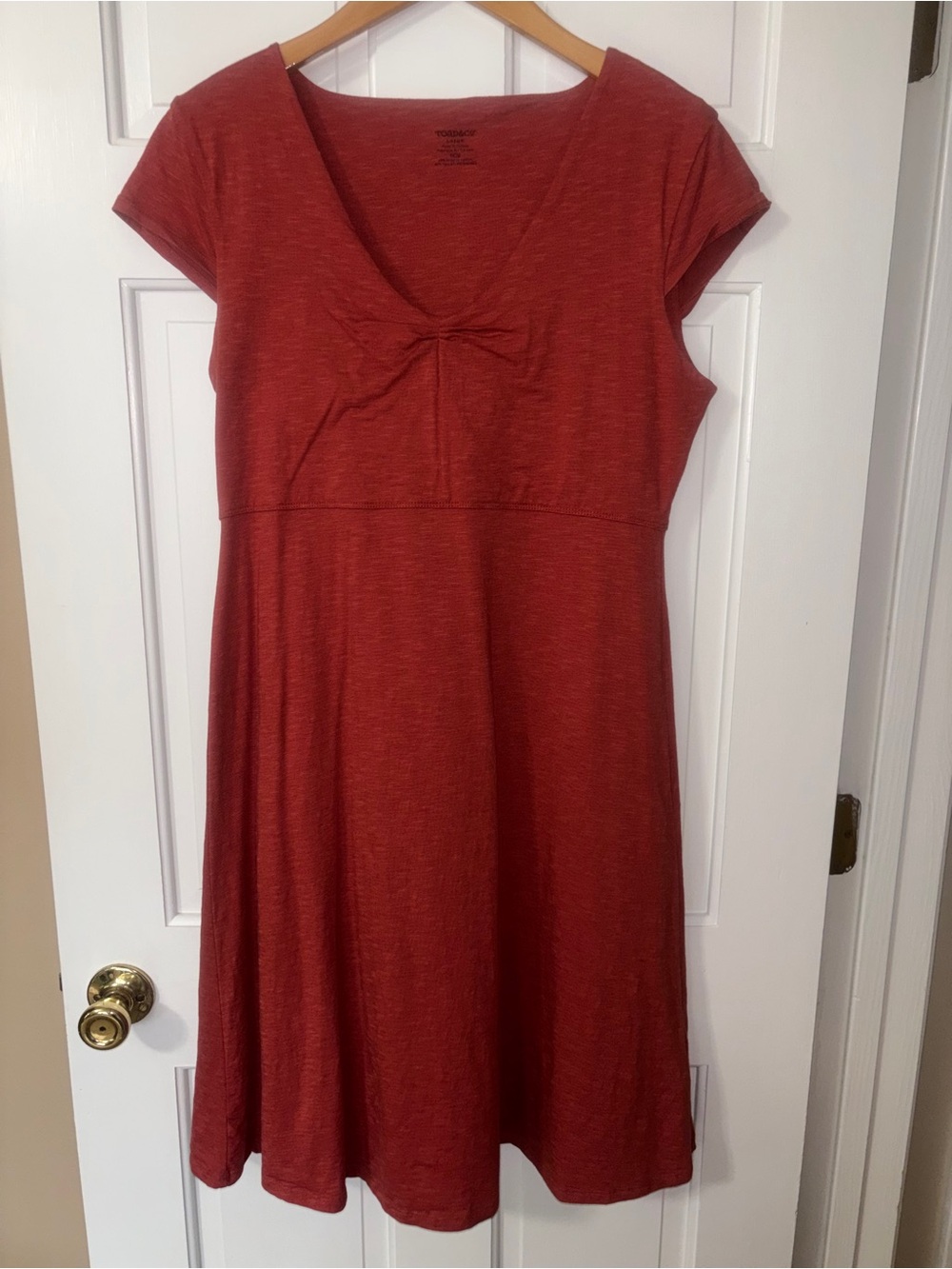 Toad and Co Women’s Red Knit A-Line Dress Size Large